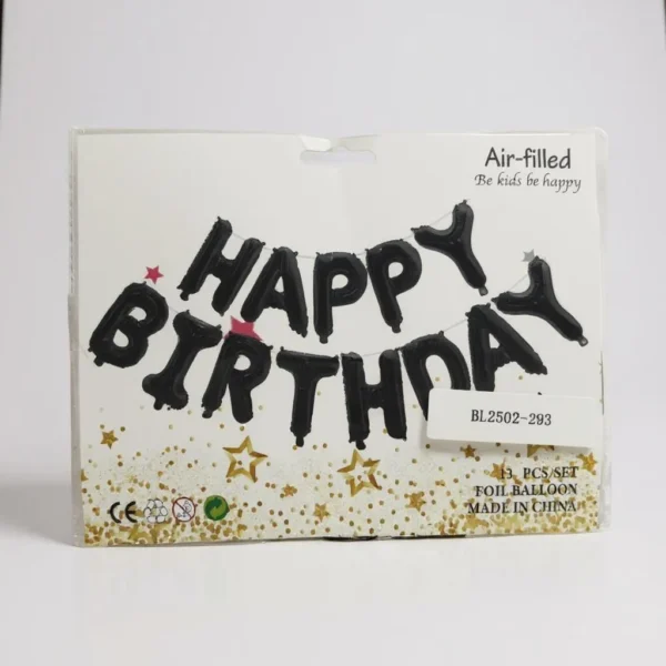 Повітряні кульки 40 см "Happy birthday" — набір 13 шт.