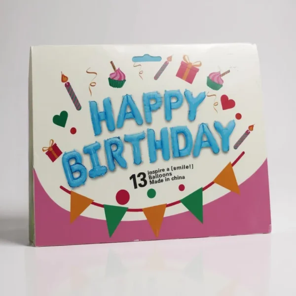 Повітряні кульки 40 см "Happy birthday" — набір 13 шт.