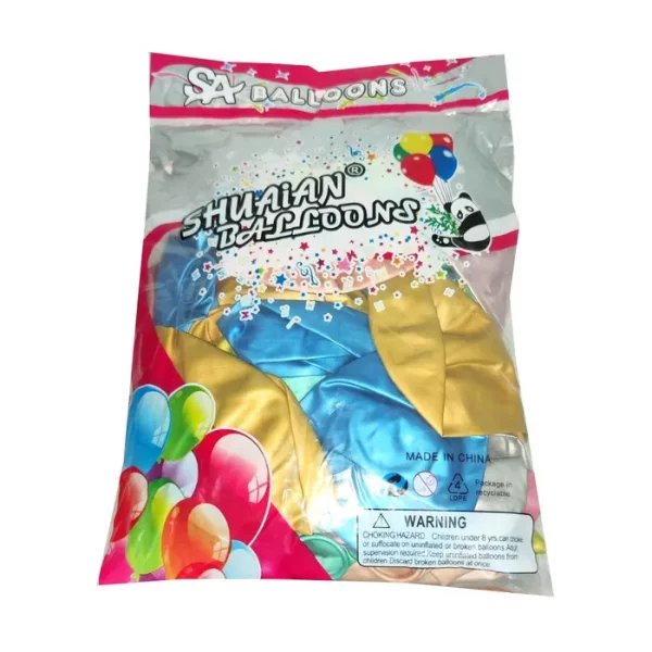 Кульки повітряні хром 50шт. мікс 18" (45см.)