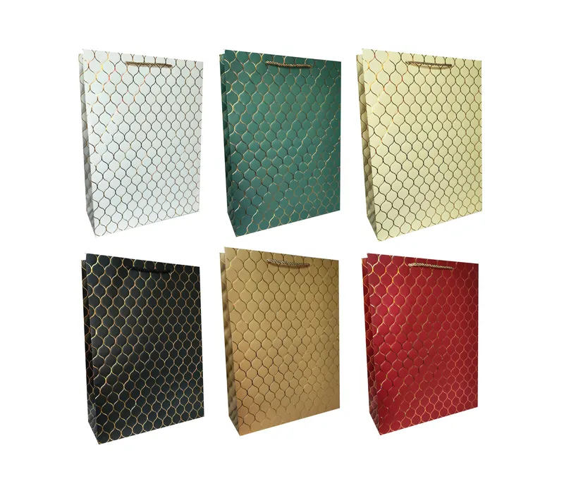 Подарункові пакети 26×32×10 см — 12 шт, картон