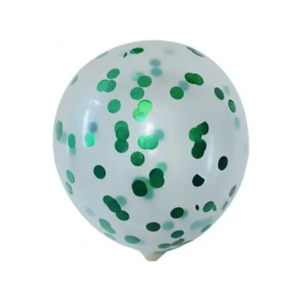 Кульки повітряні прозорі з конфеті 12" (30см.), 100шт.