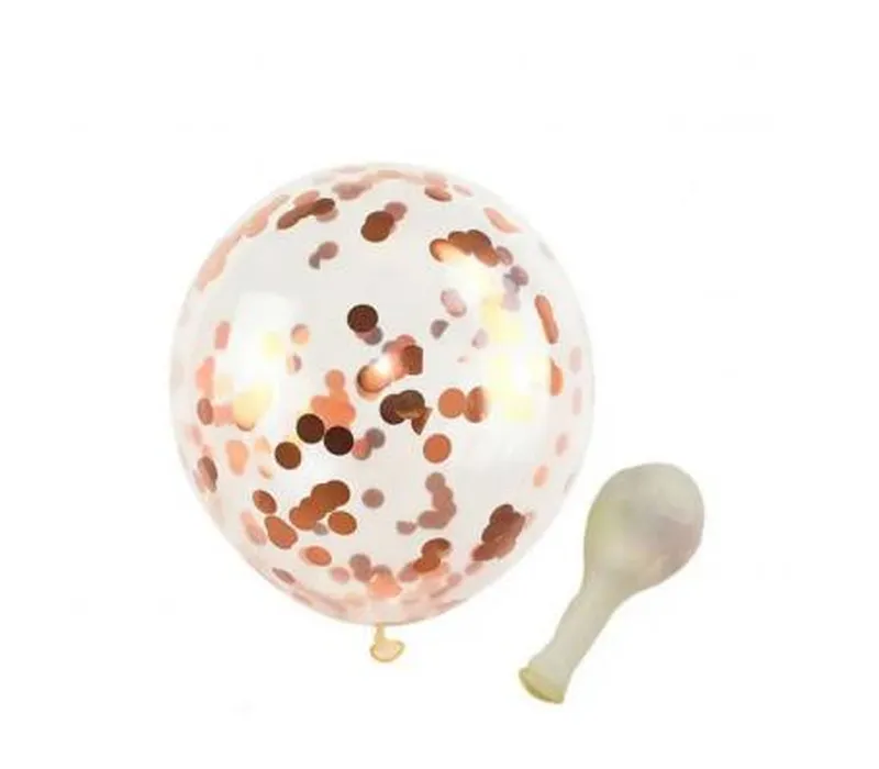 Кульки повітряні прозорі з конфеті 12" (30см.), 100шт. - Зображення 2