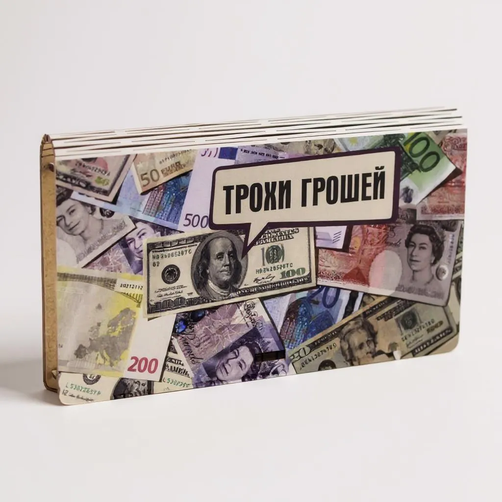 Дерев’яний конверт ручної роботи, унікальний подарунковий аксесуар для грошових подарунків або сертифікатів.