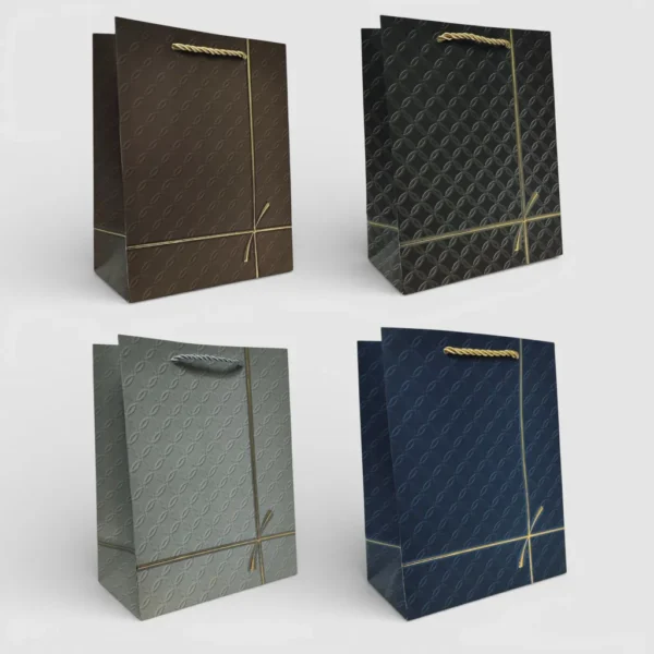 Подарункові пакети 18×23×8 см — 12 шт, картон