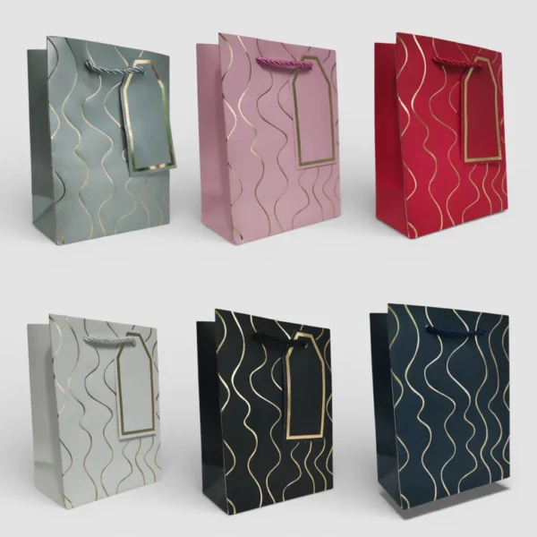 Подарункові пакети 12×16×6,5 см – 12 шт, картон