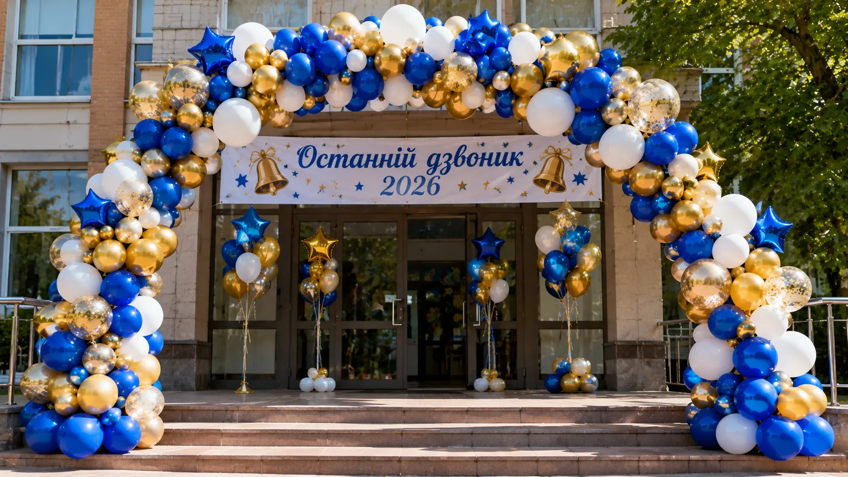 Приклад оформлення школи кульками 1