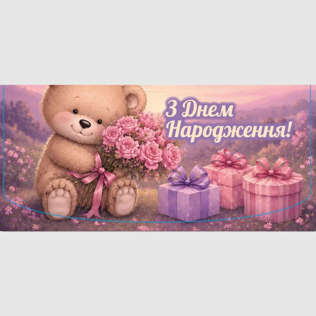 Конверти для грошей «З Днем народження» — 10 шт