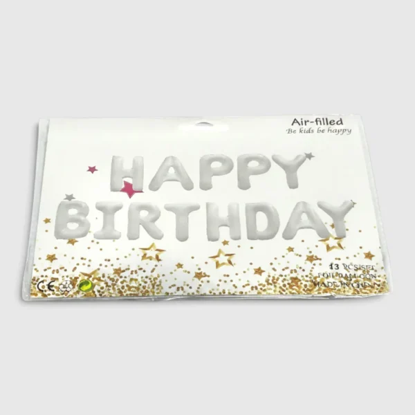 Повітряні кульки 40 см "Happy birthday" — набір 13 шт.