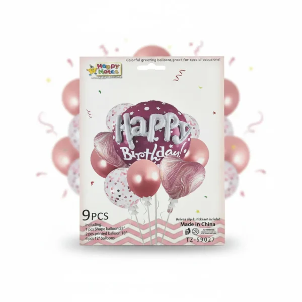 Набір повітряних кульок Happy Birthday 9 шт.
